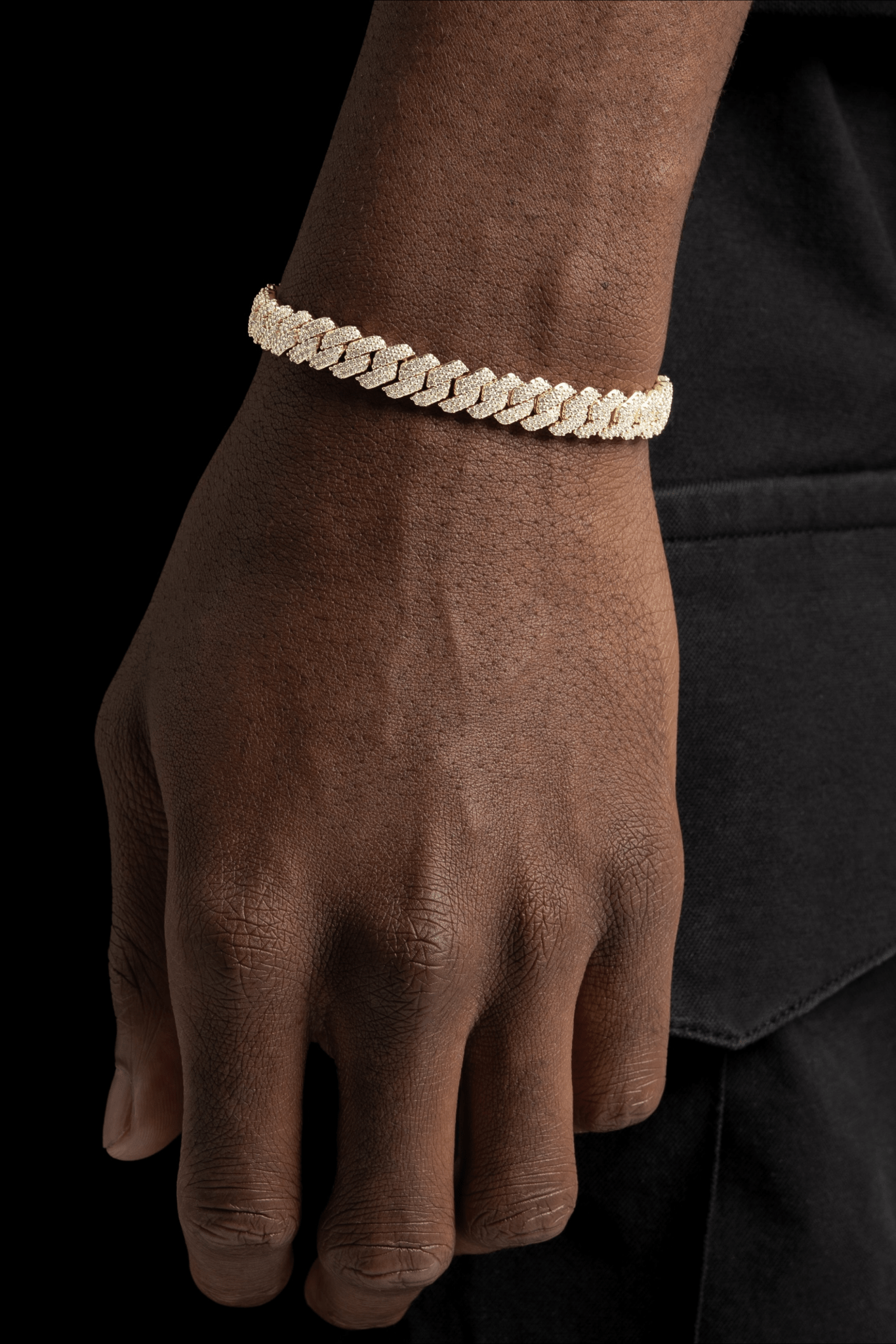 Bracciale cuban 10mm regolabile acciaio
