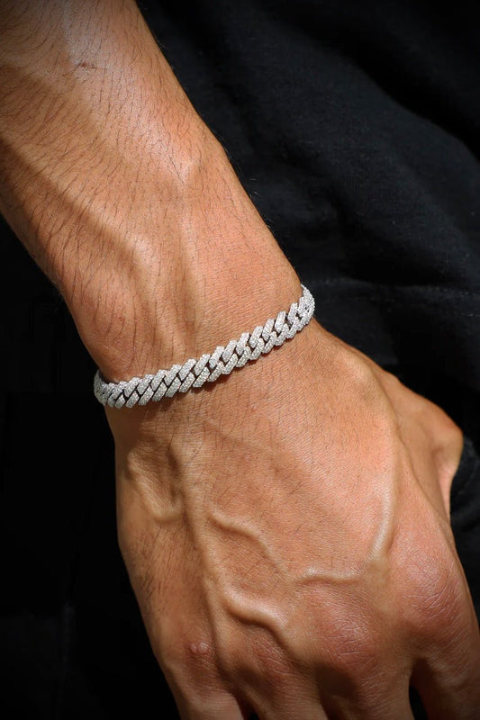 Bracciale cuban 10mm regolabile acciaio