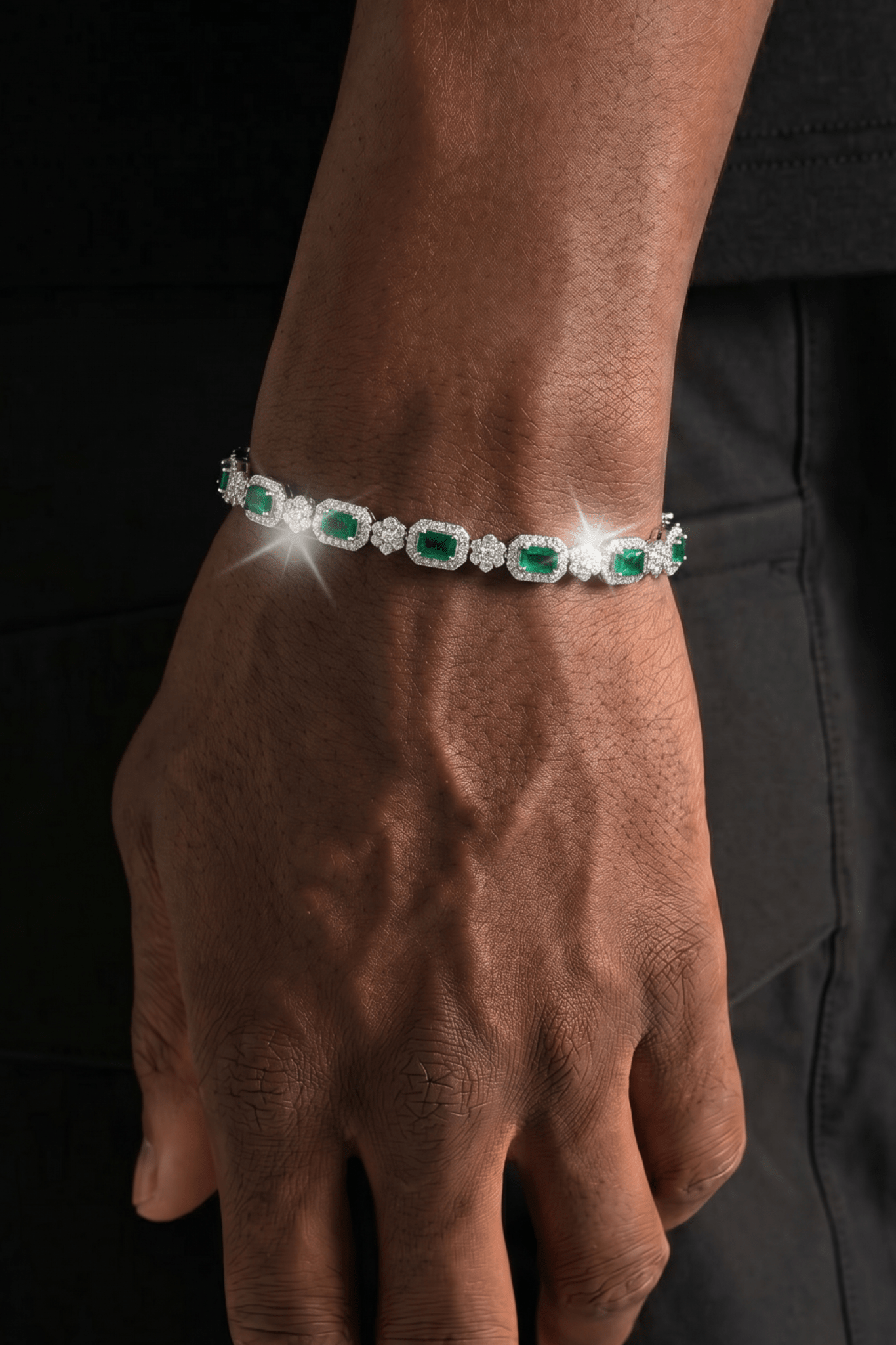 Bracciale emerald link