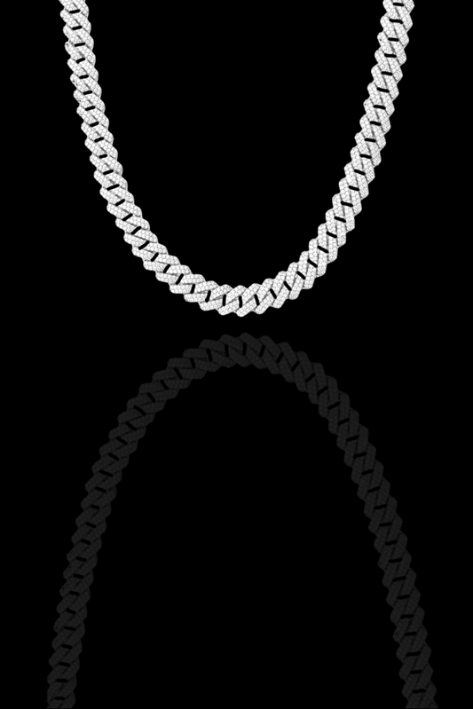 Collana cuban regolabile acciaio
