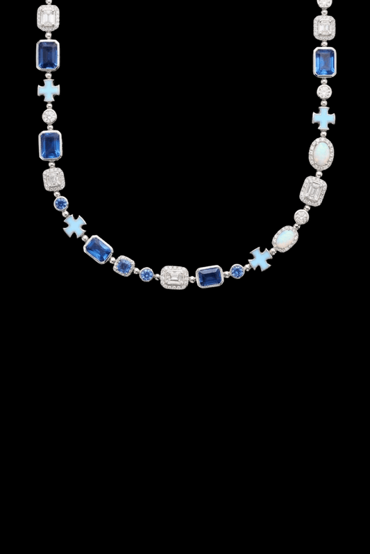Collana gemstone blu