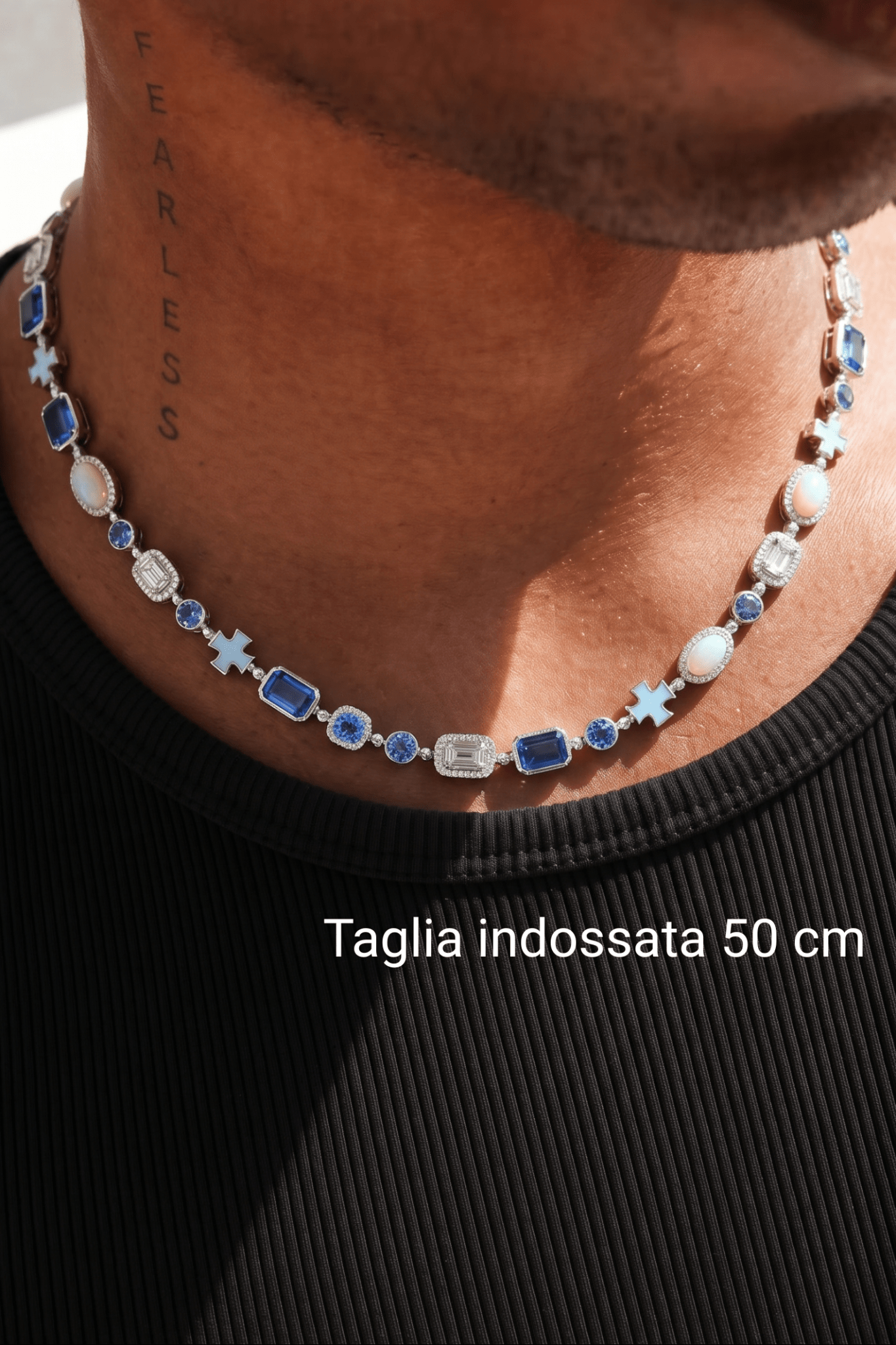 Collana gemstone blu