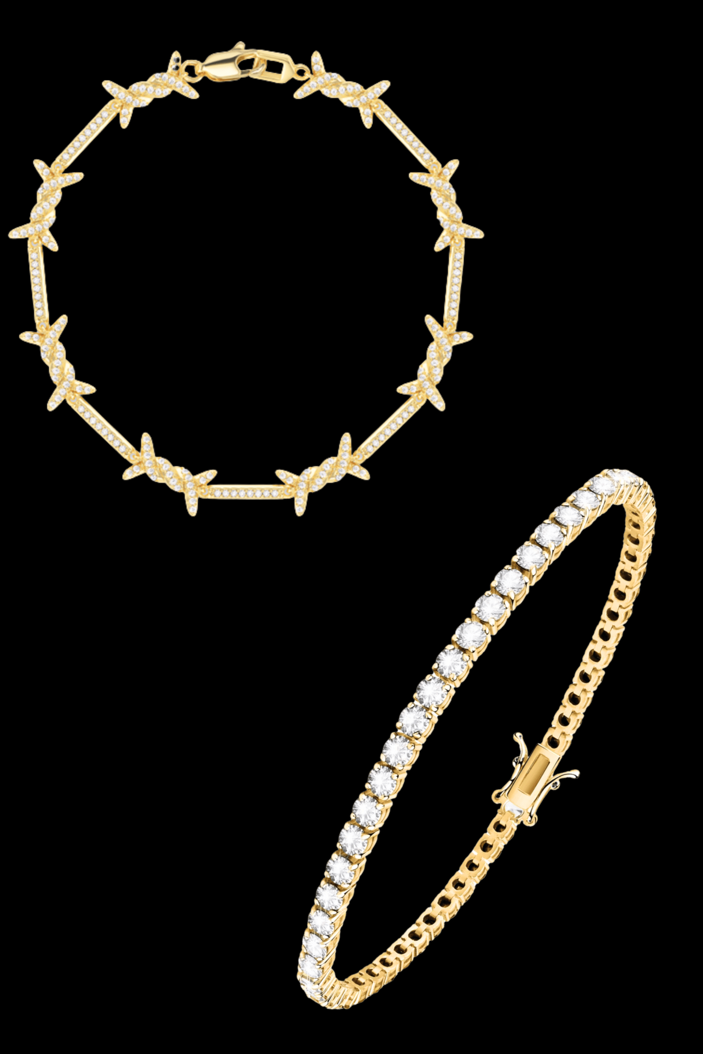Combo bracciale wired + tennis luxury 3mm