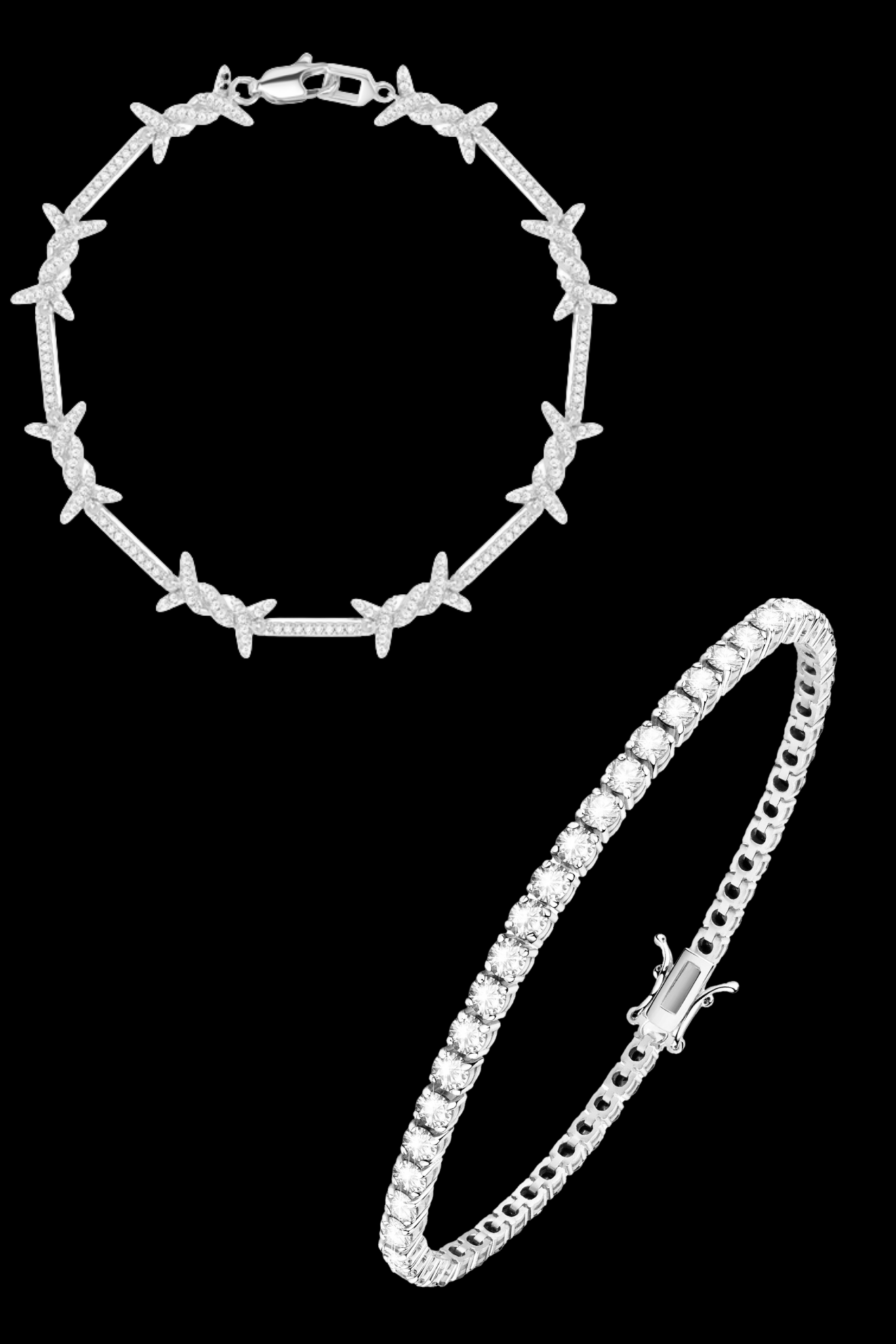 Combo bracciale wired + tennis luxury 3mm