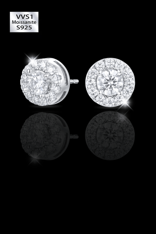 Orecchini ' sparkling '  moissanite