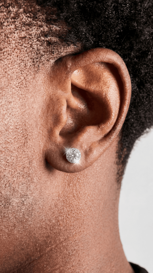 Orecchini ' sparkling '  moissanite