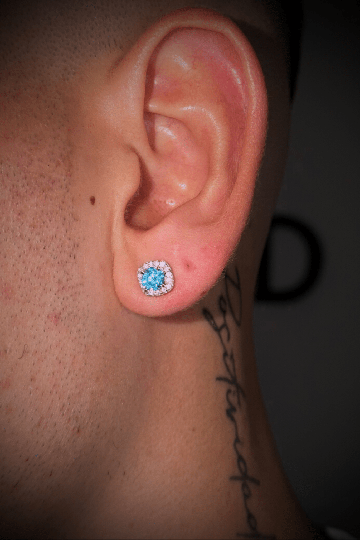 Orecchini square diamond azzurri