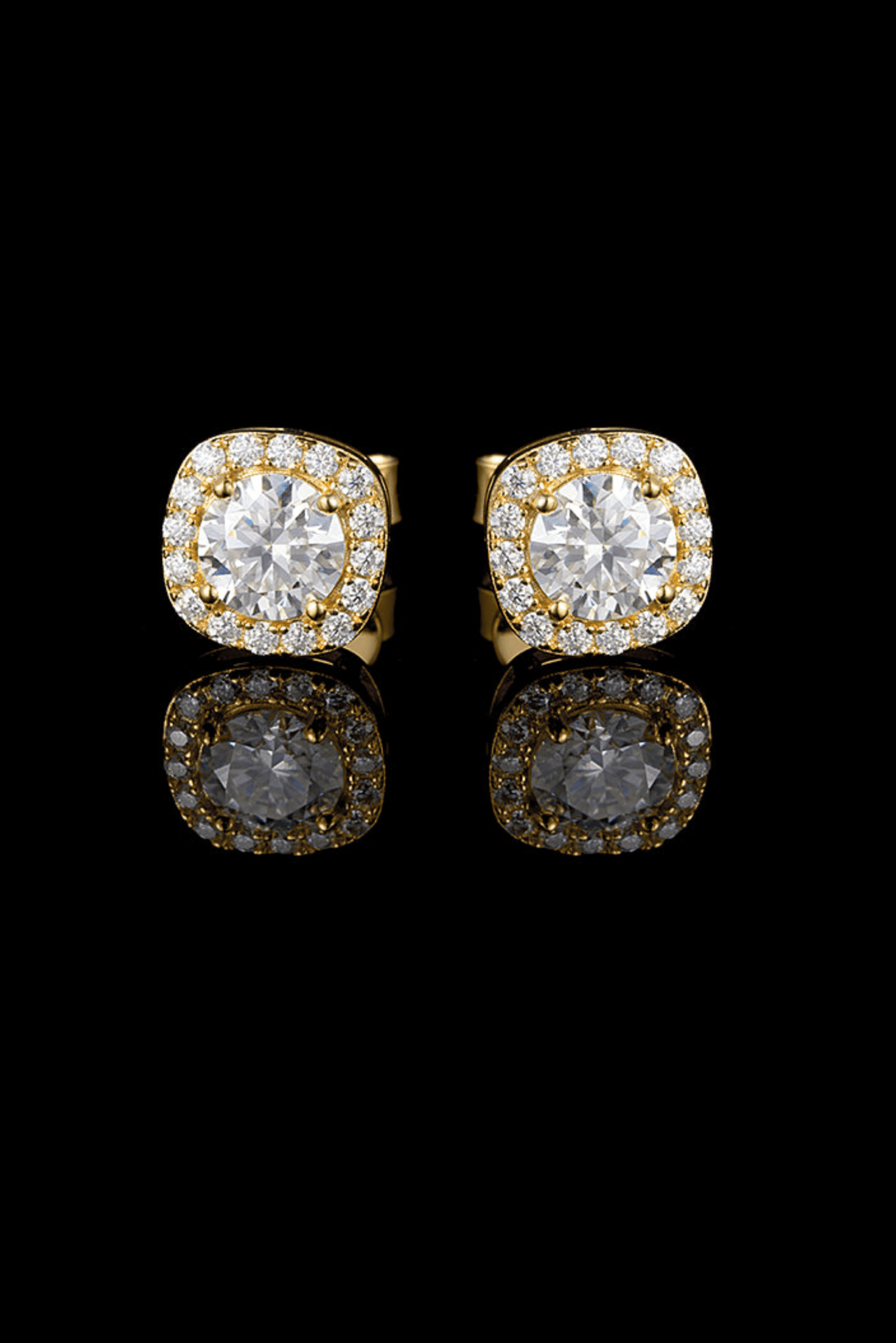 Orecchini square diamond argento 925