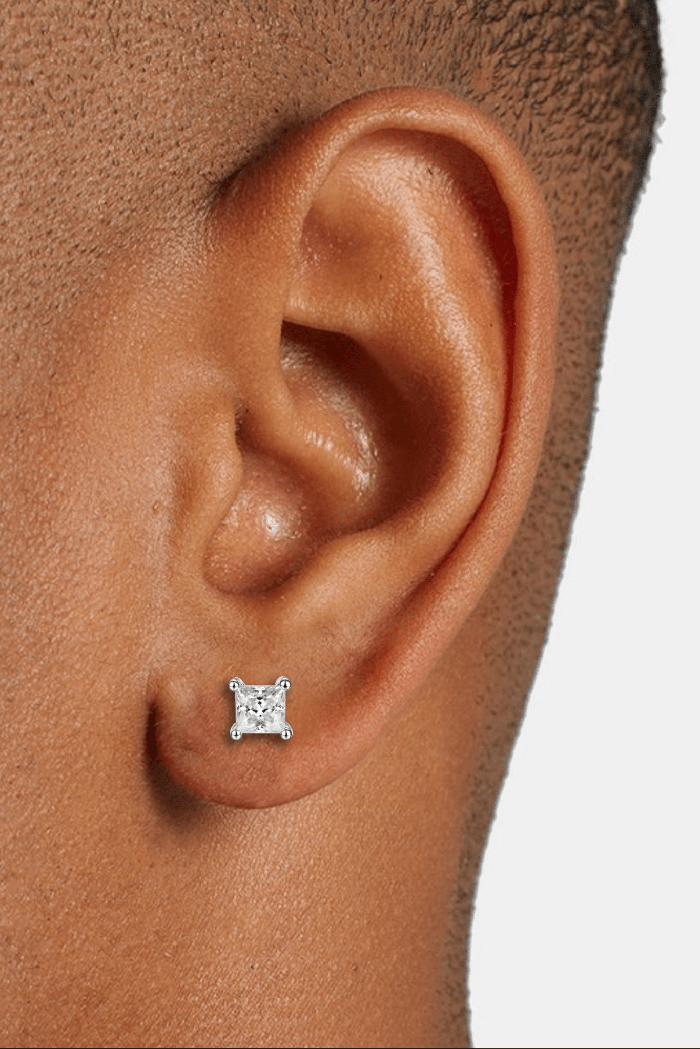 Orecchini 'square pavè' argento 925