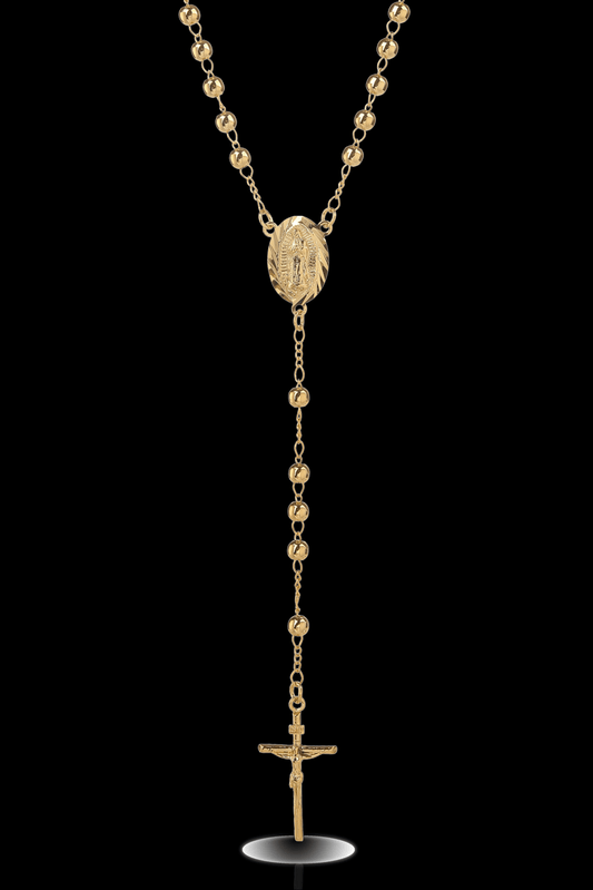 Collana rosario liscio 4mm