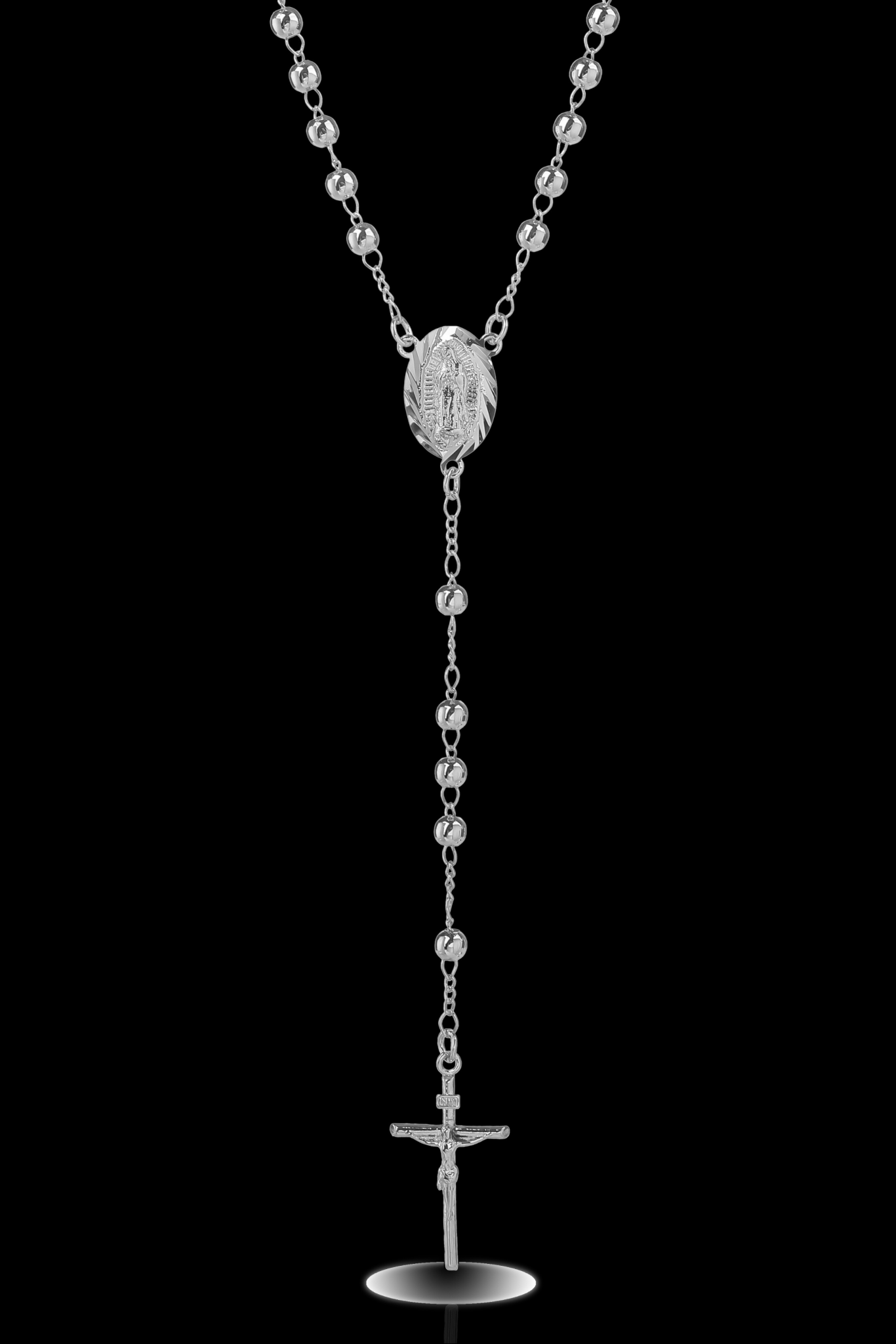 Collana rosario liscio 4mm