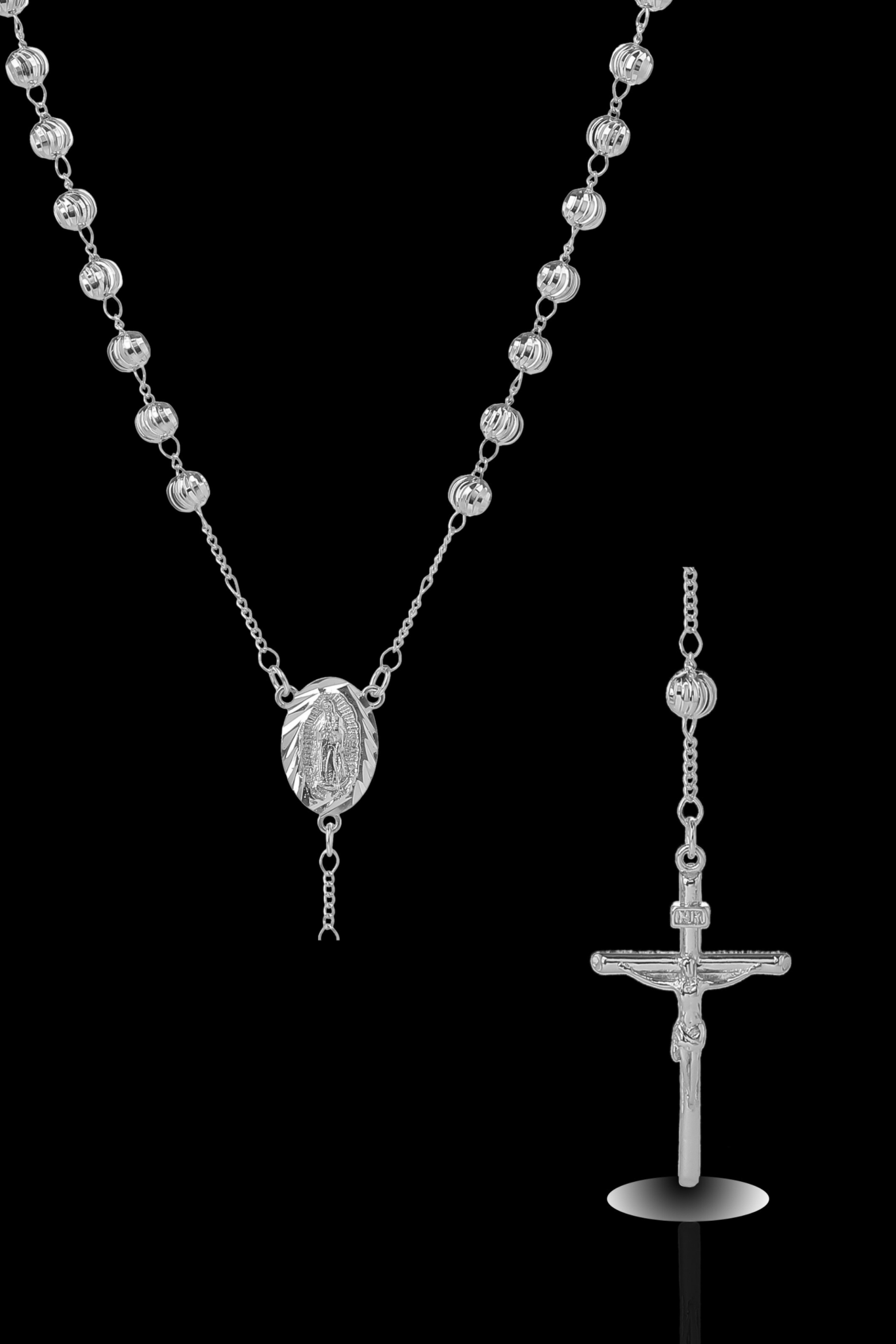 Collana rosario sfaccettato 4mm