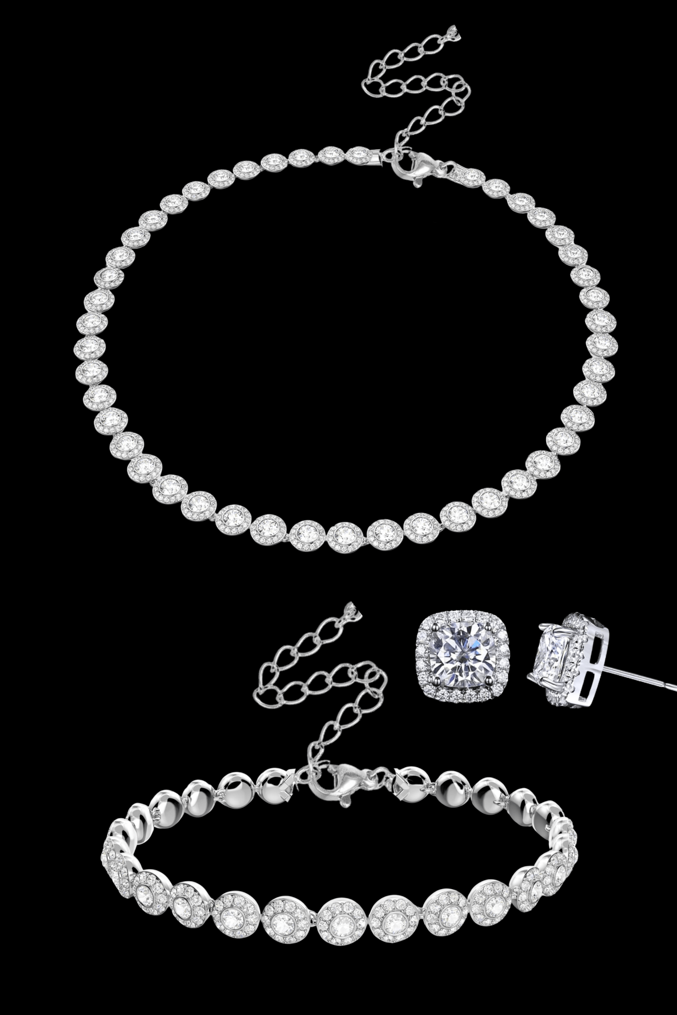 Set collana angelic + bracciale angelic + orecchini