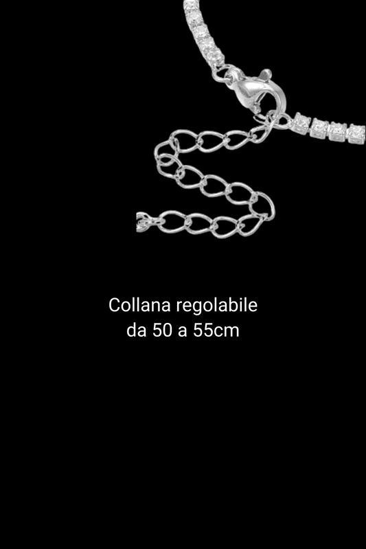 Set collana groumette 8mm + collana tennis