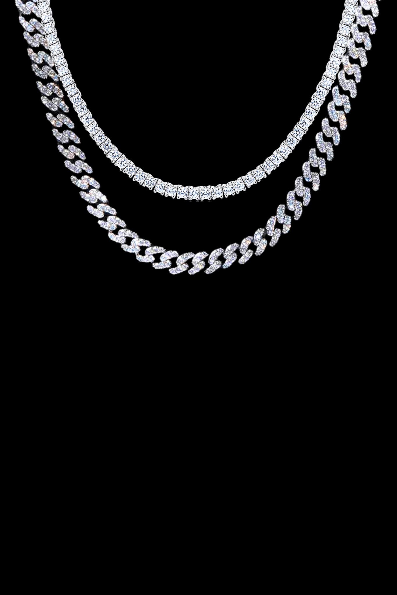 Set collana groumette 8mm + collana tennis