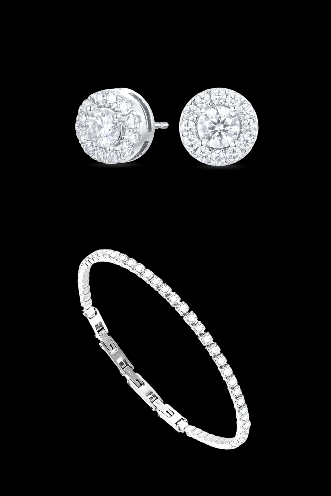 SET ORECCHINI SPARKLING + TENNIS