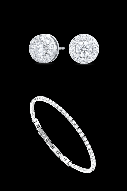 SET ORECCHINI SPARKLING + TENNIS