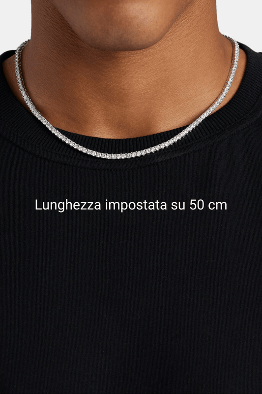 Set collana tennis + bracciale + punti luce