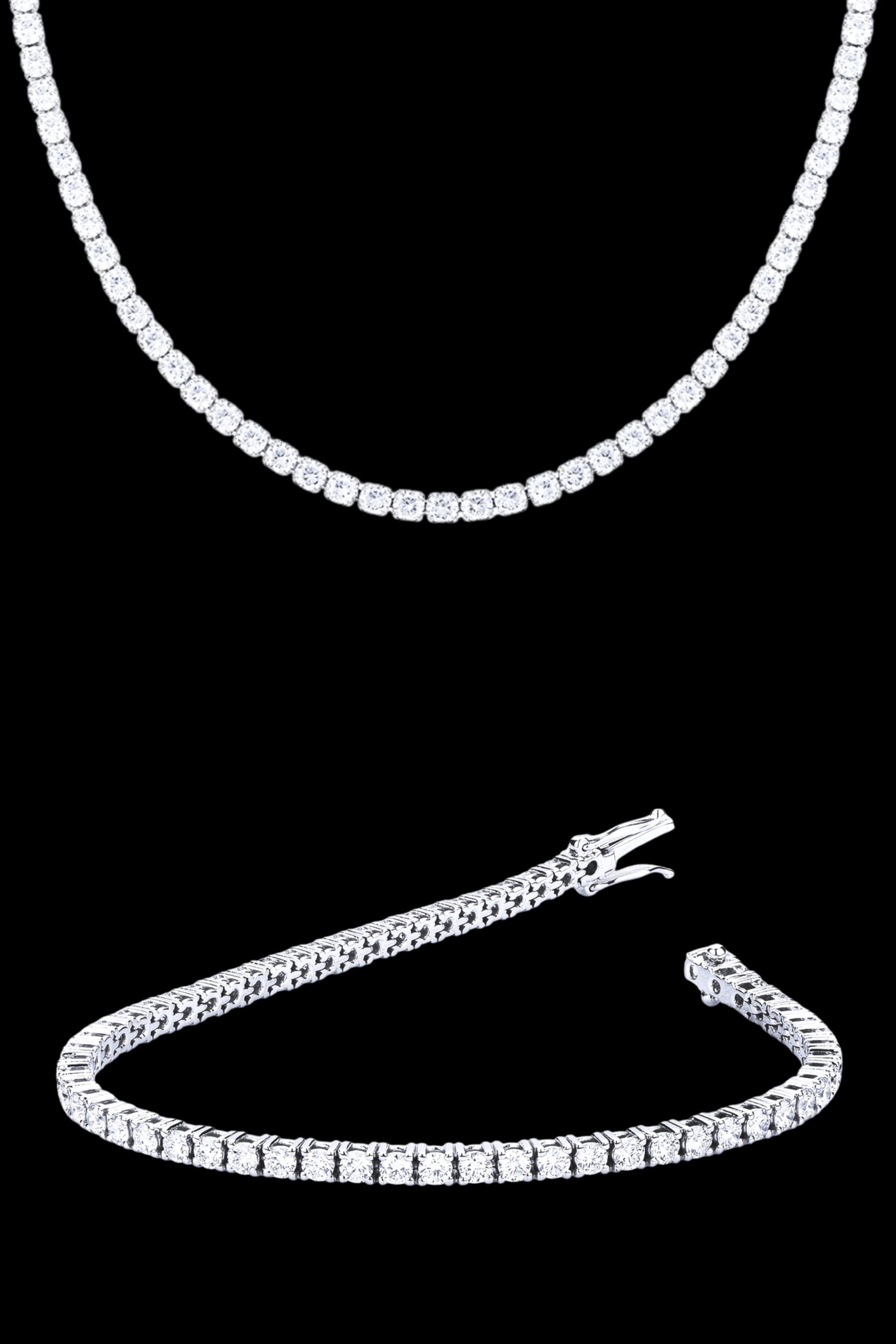 Set collana tennis luxury + bracciale tennis luxury 3mm